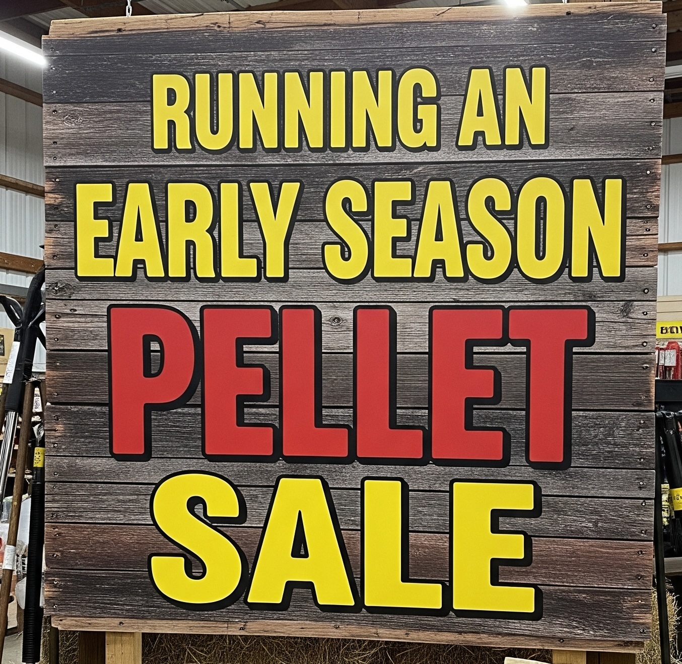 early season pellet sale